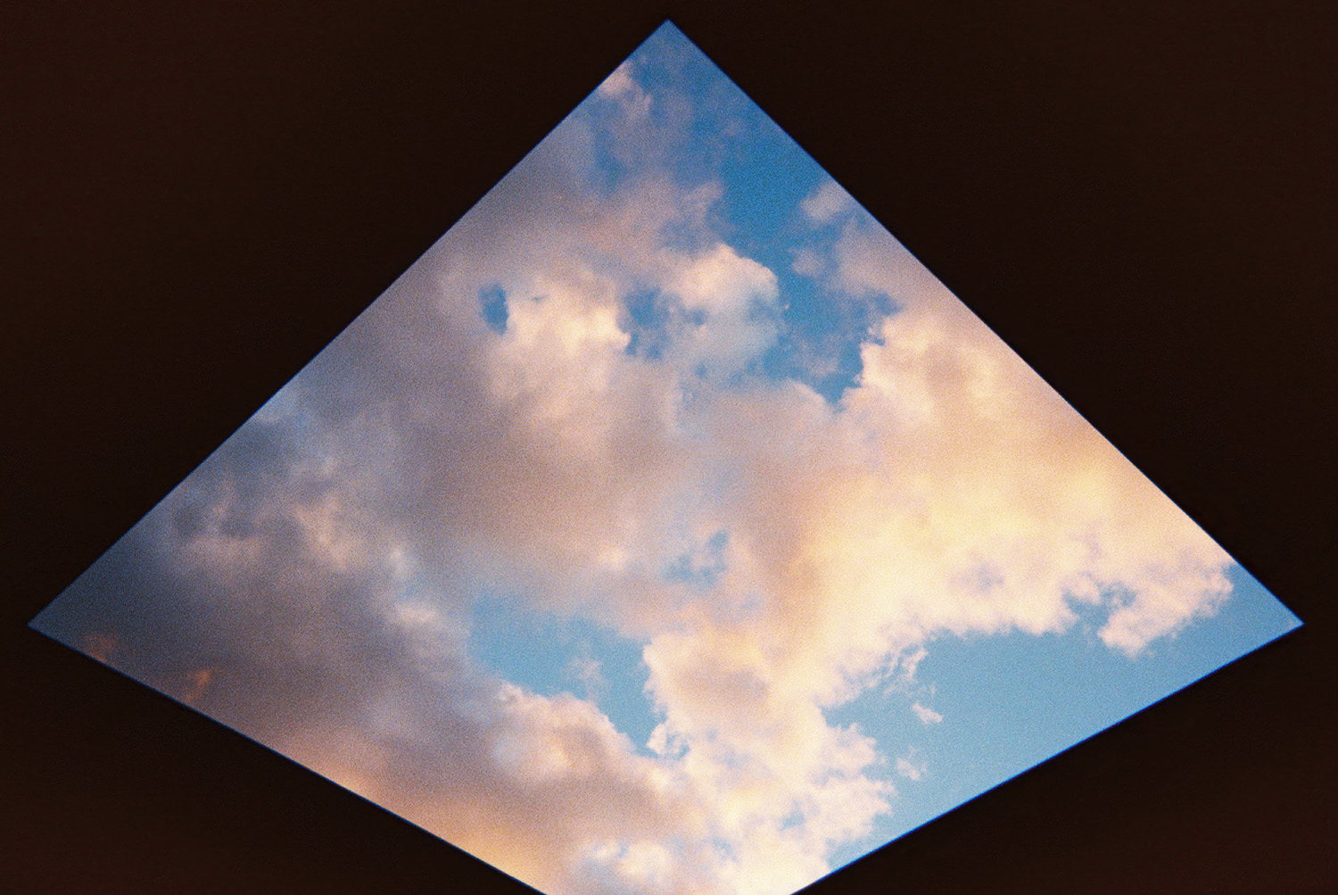 Cloud break viewed through the James Turrell Skyspace at ASU Tempe